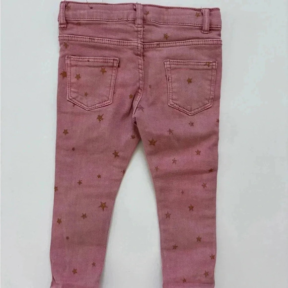 Zara Pink Glitter Star Skinny Jeans - Picture 6 of 6